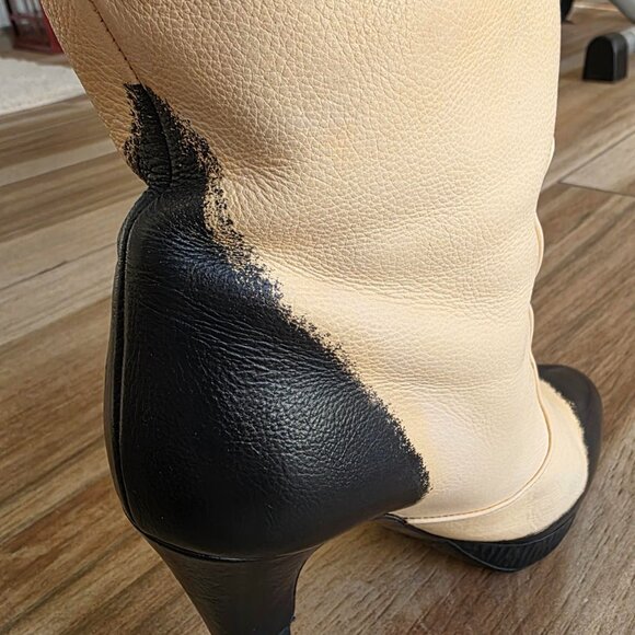 Chanel Blizzard Black&White Knee High Boots Retail $1500 37C - Picture 12 of 16